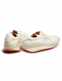 Shoto Melody white leather sneakers with red sole