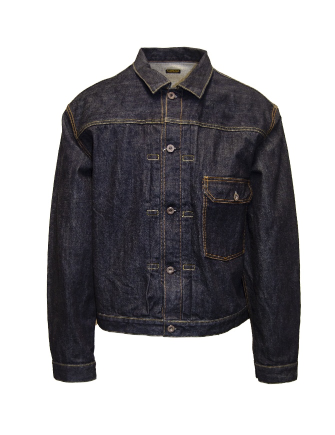 Kapital giacca in denim one wash blu indigo SLJ010 OneWash giubbini uomo online shopping