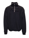 Kapital black half zip sweatshirt with 4 pockets on the collar buy online K2310LC125 I-B