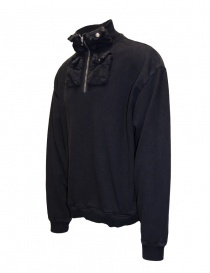 Kapital black half zip sweatshirt with 4 pockets on the collar men s knitwear buy online