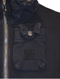 Kapital black half zip sweatshirt with 4 pockets on the collar men s knitwear price