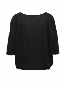 Ma'ry'ya black linen oval shaped t-shirt