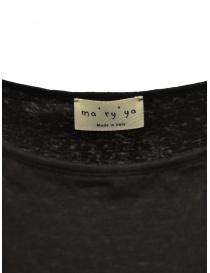 Ma'ry'ya T-shirt nera in lino ovale prezzo