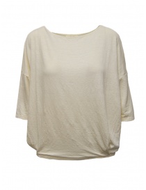 Ma'ry'ya blusa in lino bianco naturale YMJ104 J1WHITE order online