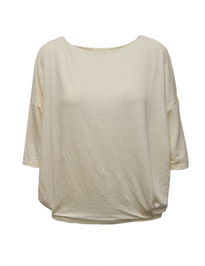 Ma'ry'ya blouse in natural white linen YMJ104 J1WHITE Ma'ry'ya blouse in natural white linen YMJ104 J1WHITE womens t shirts online shopping