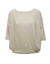 Ma'ry'ya blusa in lino bianco naturale acquista online YMJ104 J1WHITE