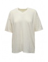 Ma'ry'ya T-shirt bianca in lino con scollo a V acquista online YMJ101 J1WHITE