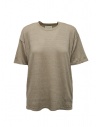 Ma'ry'ya T-shirt beige in lino da donna acquista online YMJ100 J6G.BEIGE