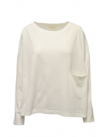Ma'ry'ya white long-sleeved T-shirt with pocket YMJ095 I1WHITE order online