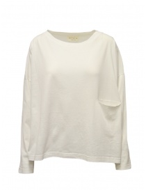 Ma'ry'ya white long-sleeved T-shirt with pocket