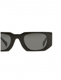 Kuboraum U8 Black Shine rectangular sunglasses with grey lenses glasses buy online