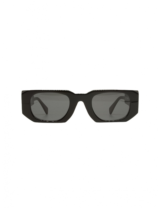 Kuboraum U8 Black Shine rectangular sunglasses with grey lenses U8 49-25 BS 2GREY glasses online shopping