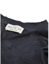 Ma'ry'ya T-shirt con scollo a V in lino blu navy t shirt donna acquista online