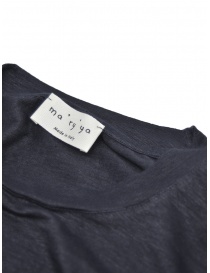 Ma'ry'ya T-shirt blu navy in lino acquista online