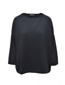 Women s knitwear online: Ma'ry'ya boxy sweater in navy blue cotton