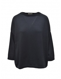 Ma'ry'ya boxy sweater in navy blue cotton online