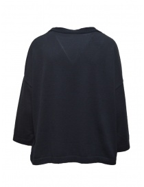 Ma'ry'ya boxy sweater in navy blue cotton