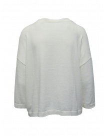 Ma'ry'ya pullover squadrata in maglia di cotone bianco