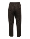 Monobi pantaloni in lino marroni con elastico in vita 15430601 CIOCCOLATO 30619 prezzo
