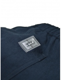 Monobi blue linen pants with elastic waist mens trousers buy online