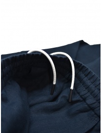 Monobi blue linen pants with elastic waist mens trousers price