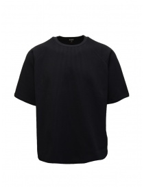 Mens t shirts online: Goldwin WF Light black thermal t-shirt