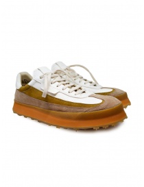 Shoto sneakers tricolori in pelle e camoscio 1216 SENSORY NOIS.-SENAPE-BIAN order online