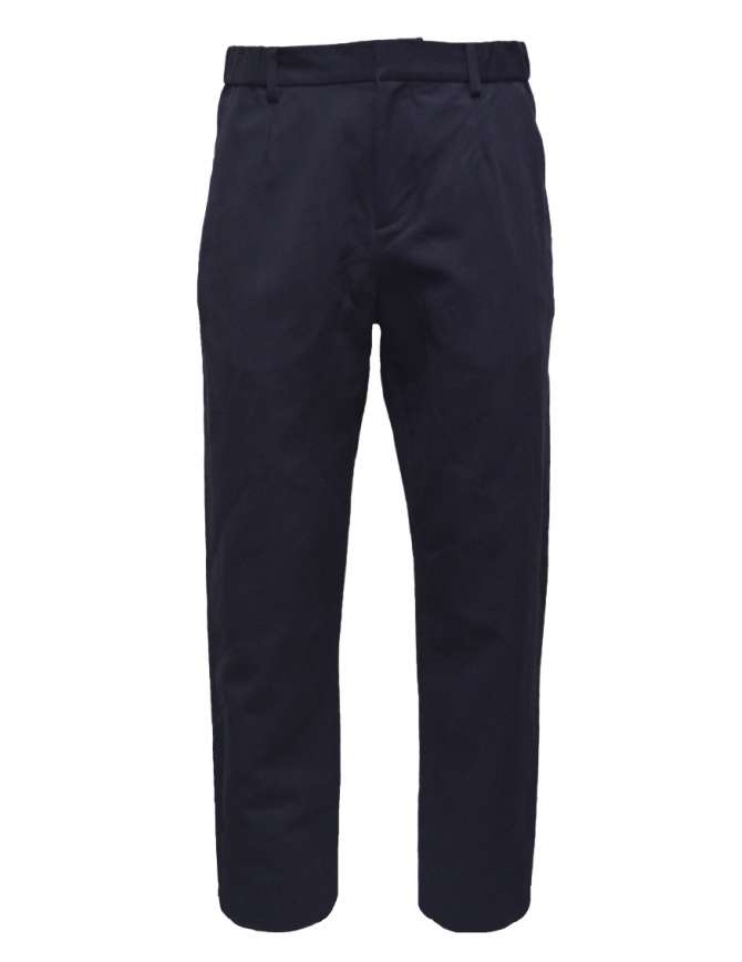 Monobi ink blue trousers with zip on the pockets 15394701 INCHIOSTRO 66160 mens trousers online shopping