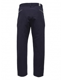 Monobi ink blue trousers with zip on the pockets buy online