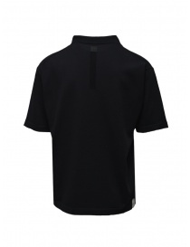 Monobi black polo shirt in organic cotton knit buy online