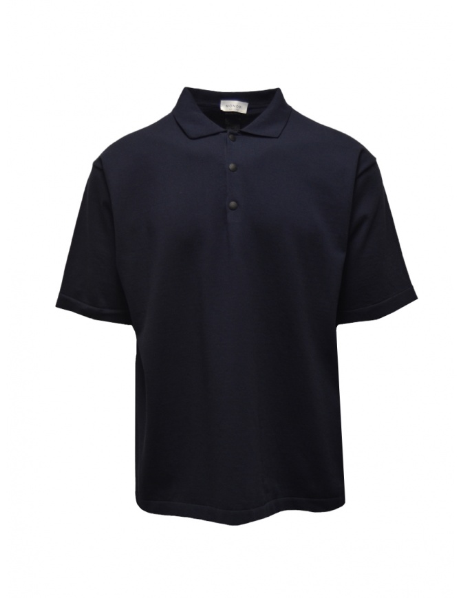 Monobi polo shirt in blue Supima organic cotton 15390517 BLU NAVY 5020 mens t shirts online shopping