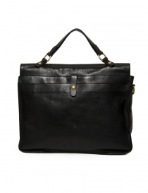 Il Bisonte multi-pocket briefcase in black leather bags buy online