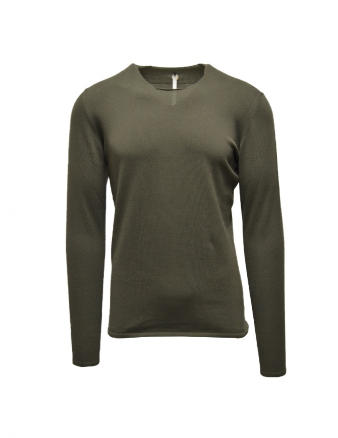 Label Under Construction military green cotton sweater 43YMSW178 ZER3/ML MILITARY men s knitwear online shopping