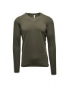 Label Under Construction military green cotton sweater buy online 43YMSW178 ZER3/ML MILITARY