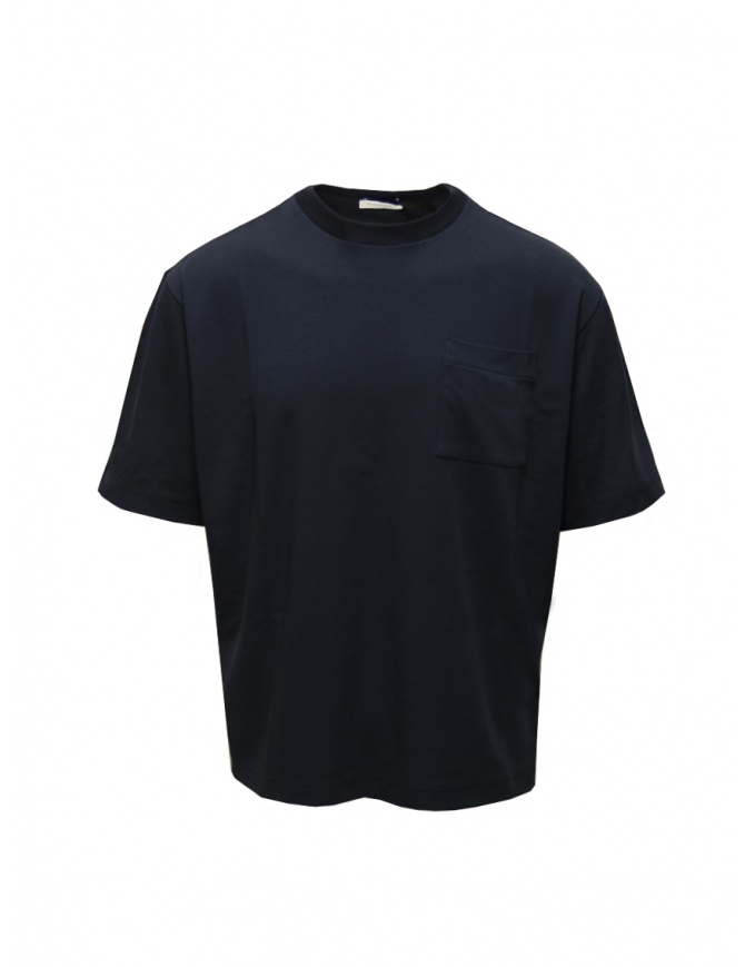 Monobi Icy Touch navy blue T-shirt with pocket 15448149 BLU NAVY 5020 mens t shirts online shopping