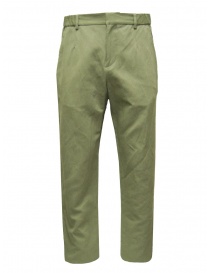 Pantaloni uomo online: Monobi pantaloni verde salvia con cerniere sulle tasche