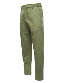 Monobi pantaloni verde salvia con cerniere sulle tasche prezzo