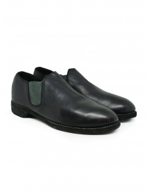 Black leather Guidi 109 shoes online