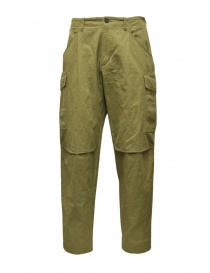 Mens trousers online: Monobi Herringbone cargo pants in frog green