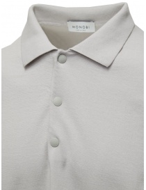 Monobi polo in maglia di cotone bio grigio ghiaccio