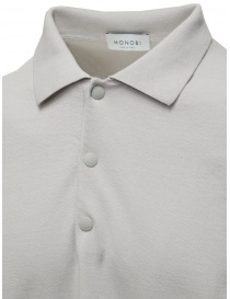 Monobi polo shirt in ice grey organic cotton knit buy online