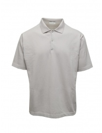 T shirt uomo online: Monobi polo in maglia di cotone bio grigio ghiaccio