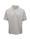 Monobi polo shirt in ice grey organic cotton knit buy online 15390517 GHIACCIO 53069
