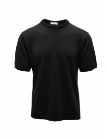 Mens t shirts online: Monobi black organic cotton knit T-shirt