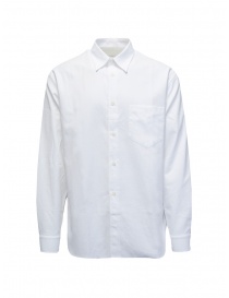 Mens shirts online: Cellar Door Mark white honeycomb long sleeve shirt