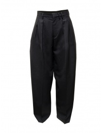 Womens trousers online: Cellar Door Frida wide black trousers with pleats