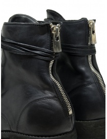 Guidi 795BZX black ankle boot with rear zip and laces