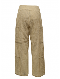 Commun's pantalone a coste bianco naturale