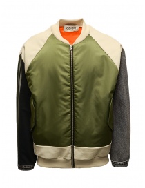 Qbism olive green beige grey bomber jacket on discount sales online