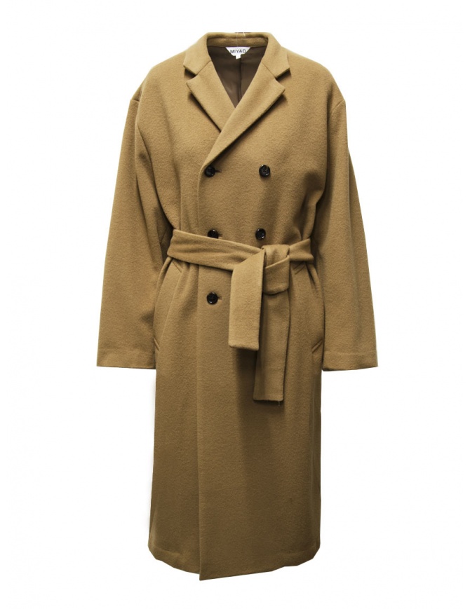 Miyao cappotto a doppiopetto in lana cammello MBUN-02 CAMEL Miyao cappotto a doppiopetto in lana cammello MBUN-02 CAMEL cappotti donna online shopping